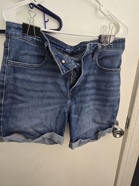 Old Navy Dark Wash Denim Roll Cuff Shorts